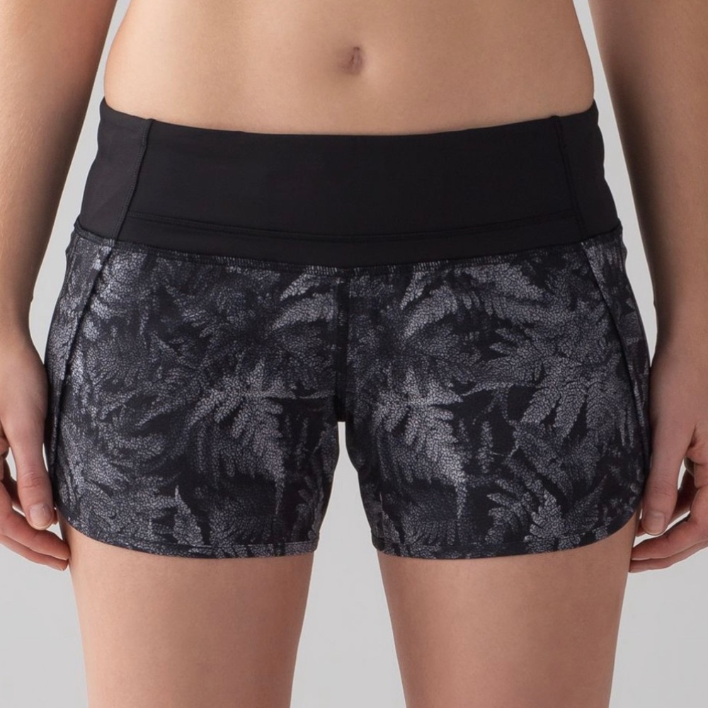 Lululemon Run Times Short 4” - Kindred Spirit Black Multi/Black - 4